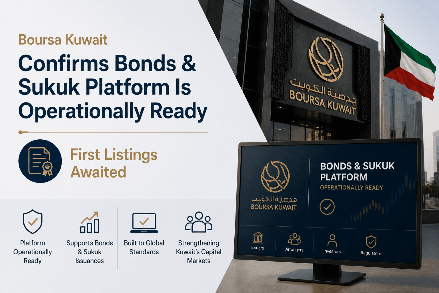 Boursa Kuwait Confirms Bonds & Sukuk Platform Is Operationally Ready; First Listings Awaited
