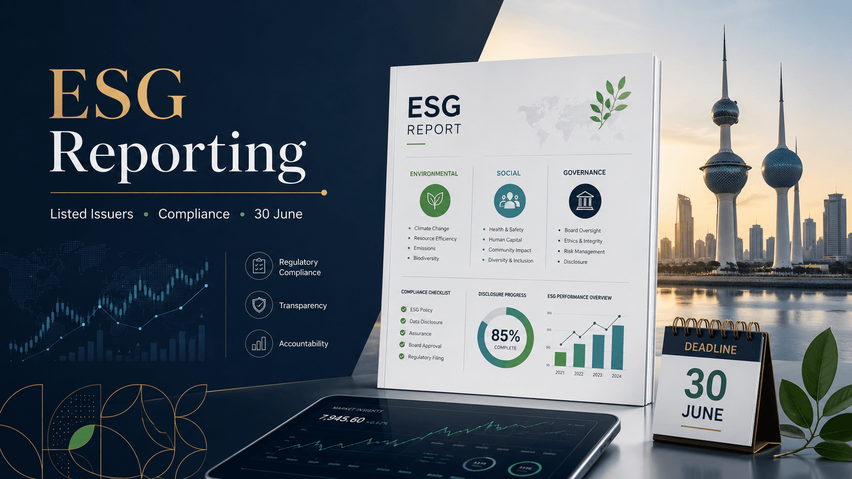 Kuwait's First Mandatory ESG Reporting Cycle: A Pre-30 June Compliance Roadmap for Listed Issuers