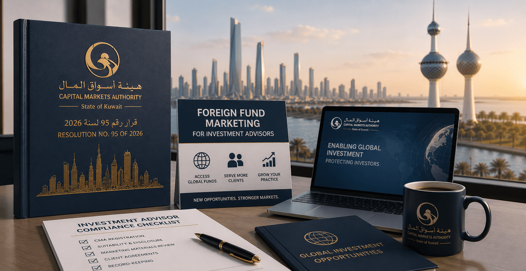 Kuwait's CMA Opens Foreign Fund Marketing to Investment Advisors in Resolution 95 of 2026